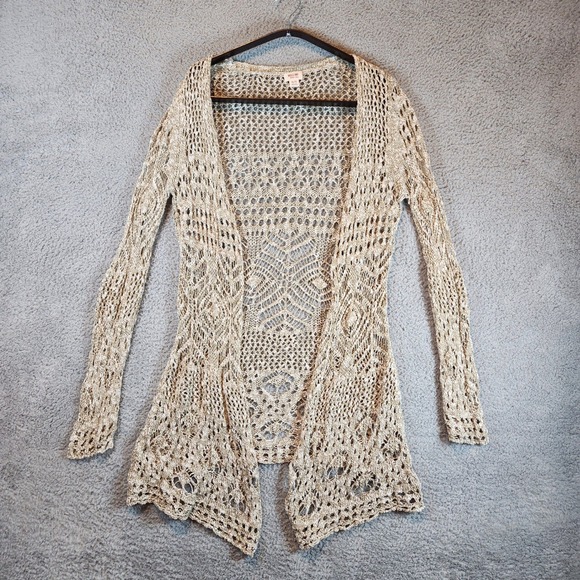 Mossimo Supply Co. Sweaters - Mossimo Open Front Cardigan Womens XL/TG Beige Knitwear Long Sleeve‎ BohoChic